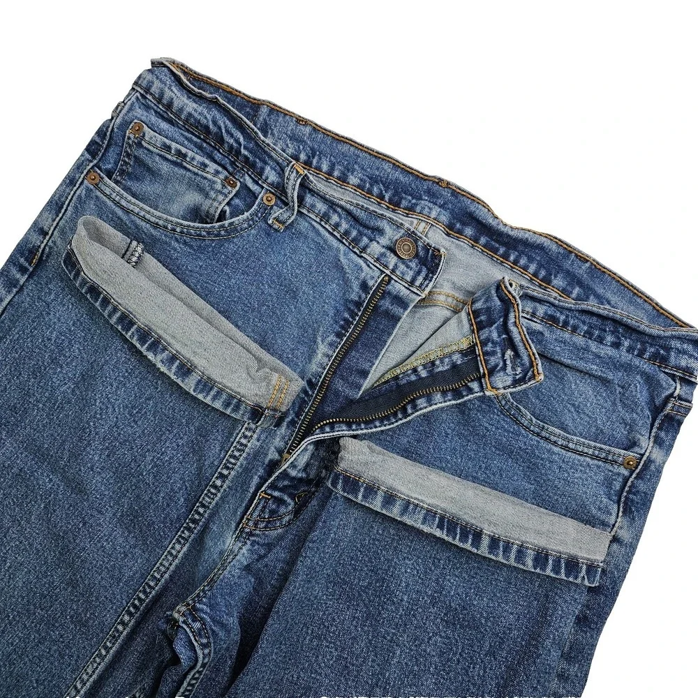 Levi's 505 Jeans Men's 40 x 32 Regular Fit Straight Leg Medium Stonewash Stretch